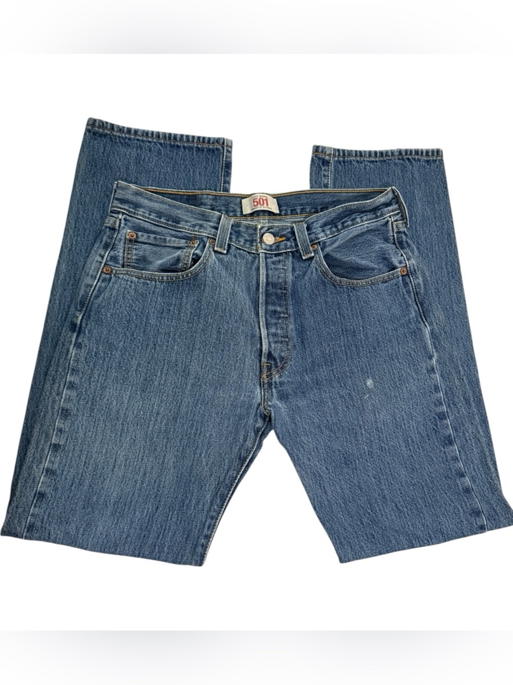 Levi’s 501 Original Fit Jeans W301 L32 Button Fly Straight Leg Blue Denim USA